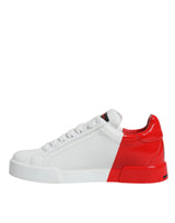 White Red Portofino Low Top Sneakers Shoes