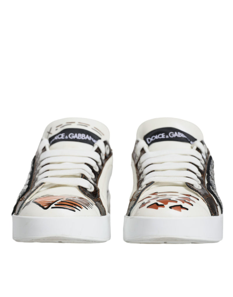 White Love Sequin Portofino Sneakers Shoes