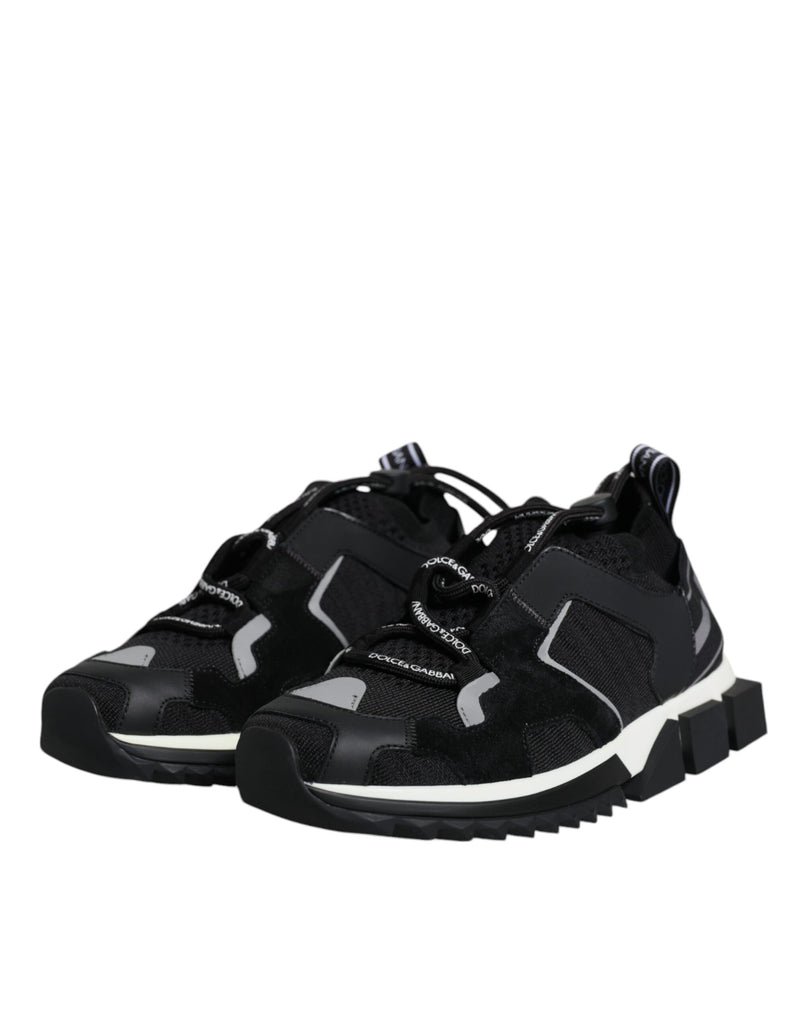 Black Mesh Sorrento Trekking Sneakers Shoes