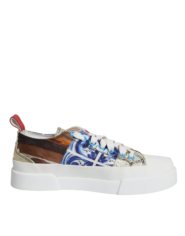 Multicolor Patchwork Low Top Sneakers Shoes