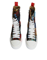 Multicolor Patchwork Logo High Top Sneakers Shoes