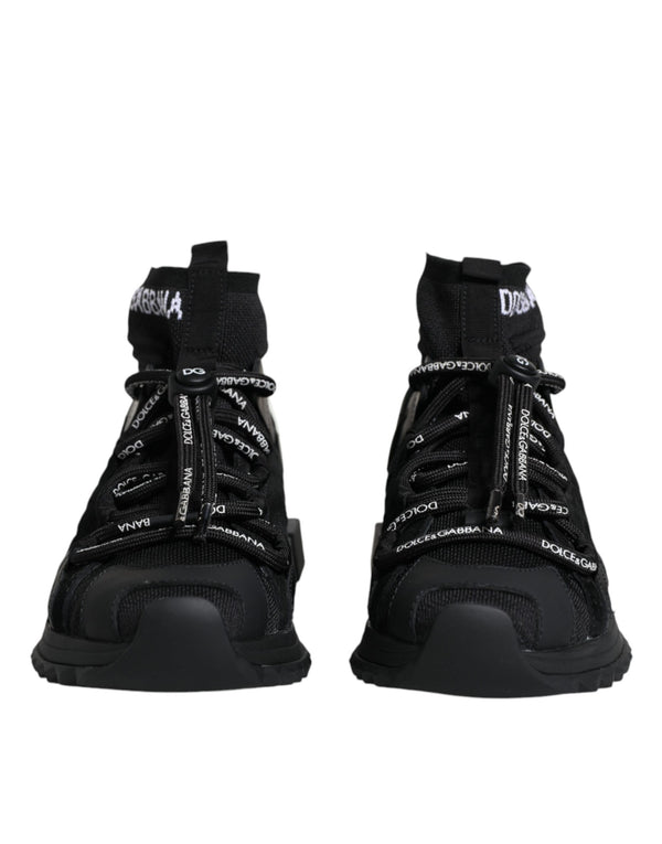 Black Sorrento Socks Logo Sneakers Shoes