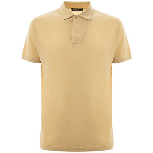 Yellow Silk Polo Shirt