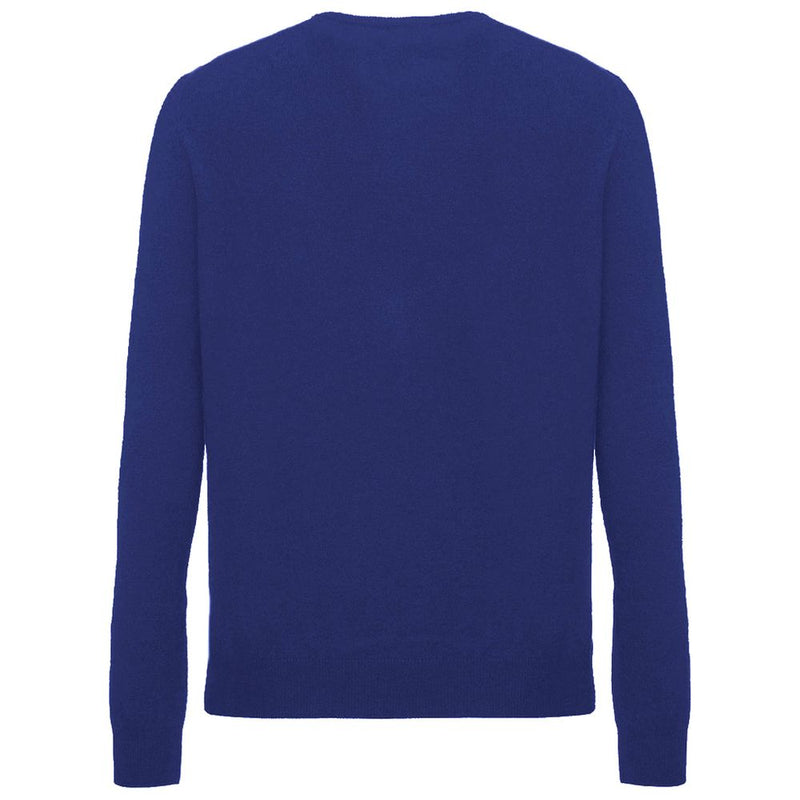 Blue Wool Men Sweater