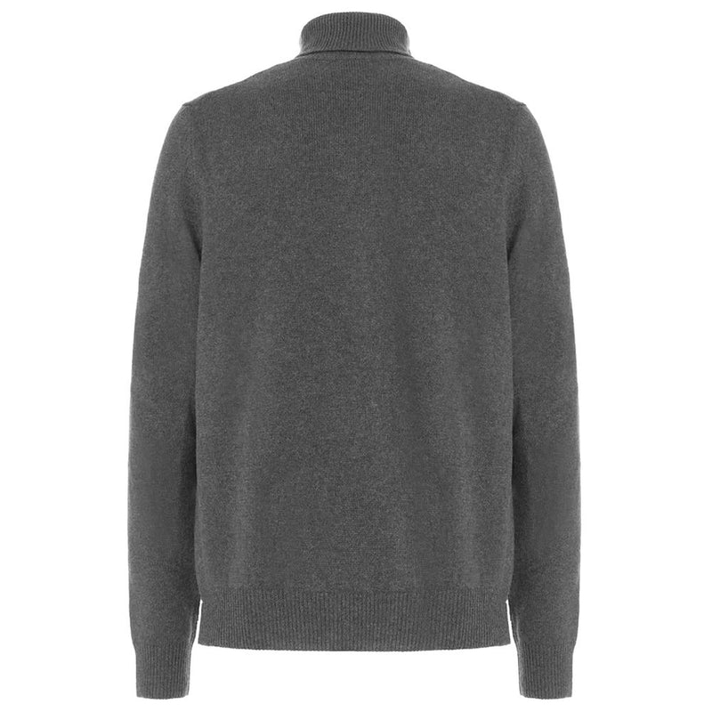 Gray Wool Men's Turtleneck Sweater