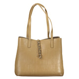 Beige Polyethylene Handbag