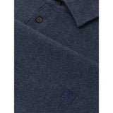 Blue Cotton Polo Shirt