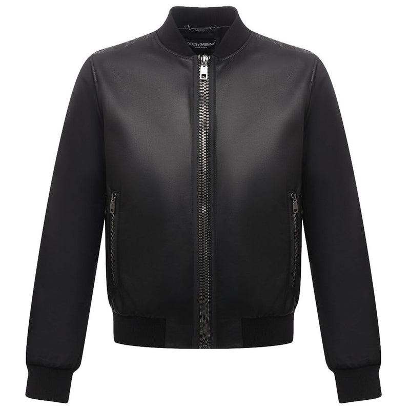 Black Leather Di Lambskin Jacket