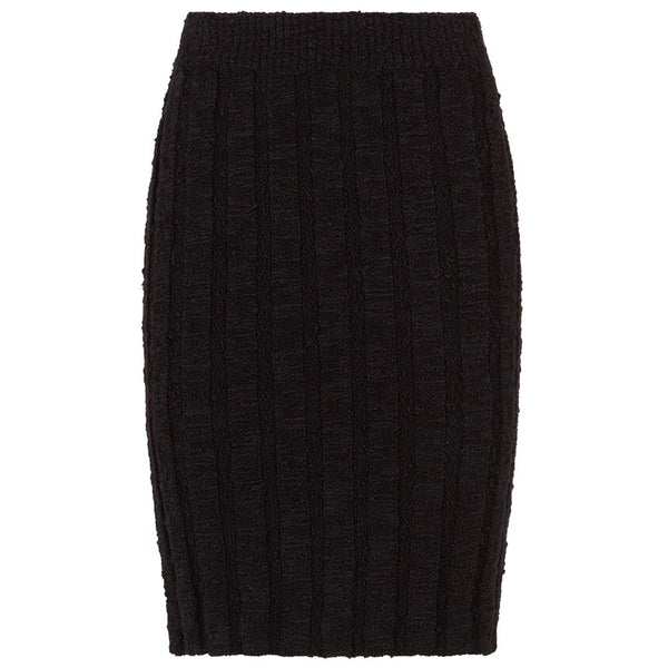 Black Wool Vergine Skirt