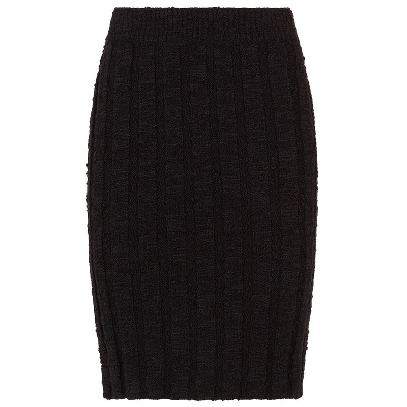 Black Wool Vergine Skirt