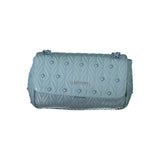 Light Blue Polyester Handbag