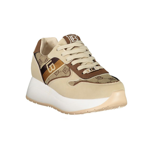 Beige Polyester Sneaker