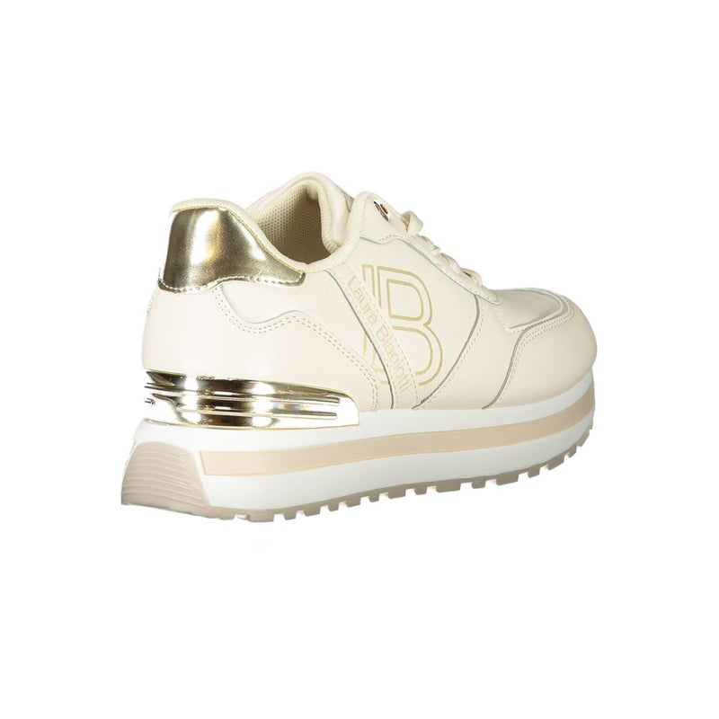 Beige Polyester Sneaker