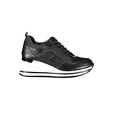 Black Polyester Sneaker