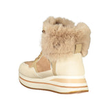 Beige Polyester Boot