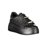 Black Polyester Sneaker