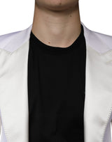 Off White Wool Single Breasted Dress Blazer