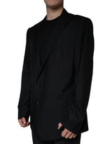 Black Wool Single Breasted Men Coat Blazer