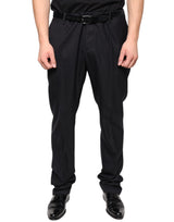 Black Wool Skinny Dress Formal Pants