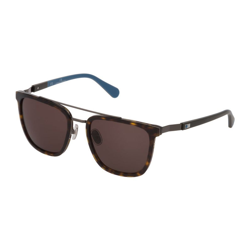 Brown Acetate And Metal Sunglasses