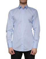 Light Blue MARTINI Cotton Dress Formal Shirt