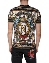 Multicolor Napoleon Print Cotton T-shirt