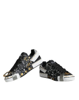 Black White Portofino Low Top Sneakers Shoes