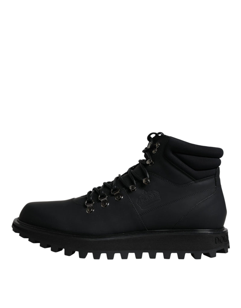 Black Ankle Boots Vulcano Trekking Shoes