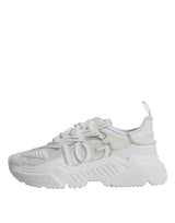 White Nylon Daymaster Low Top Sneakers Shoes