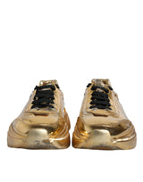 Gold Leather Daymaster Low Top Sneakers Shoes