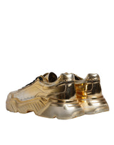 Gold Leather Daymaster Low Top Sneakers Shoes