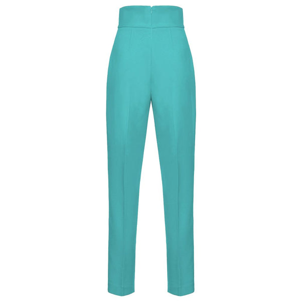 Green Polyester Jeans & Pant