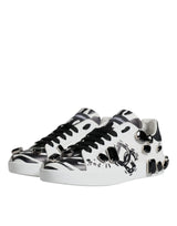 White Crystal Portofino Low Top Sneaker Shoes