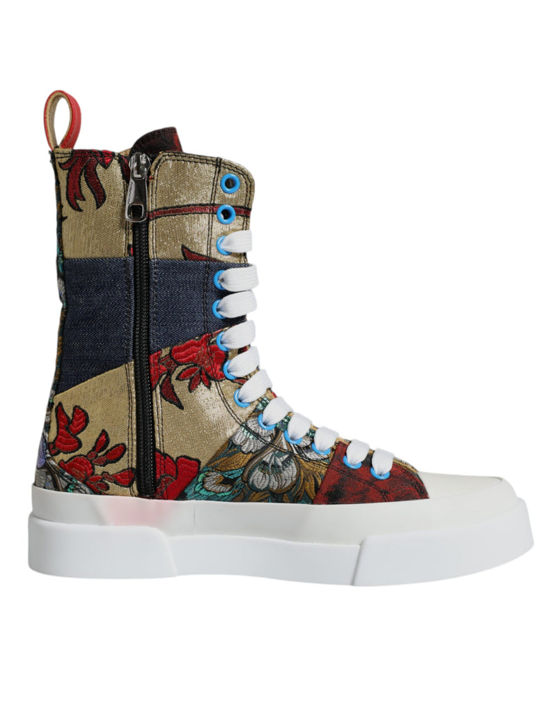 Multicolor Patchwork High Top Sneakers Shoes