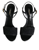 Black KEIRA Heels Ankle Strap Sandals Shoes