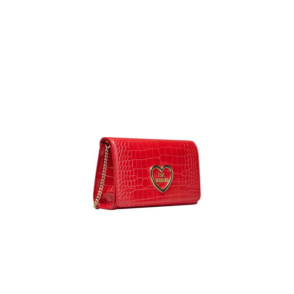 Red Polyethylene Crossbody Bag