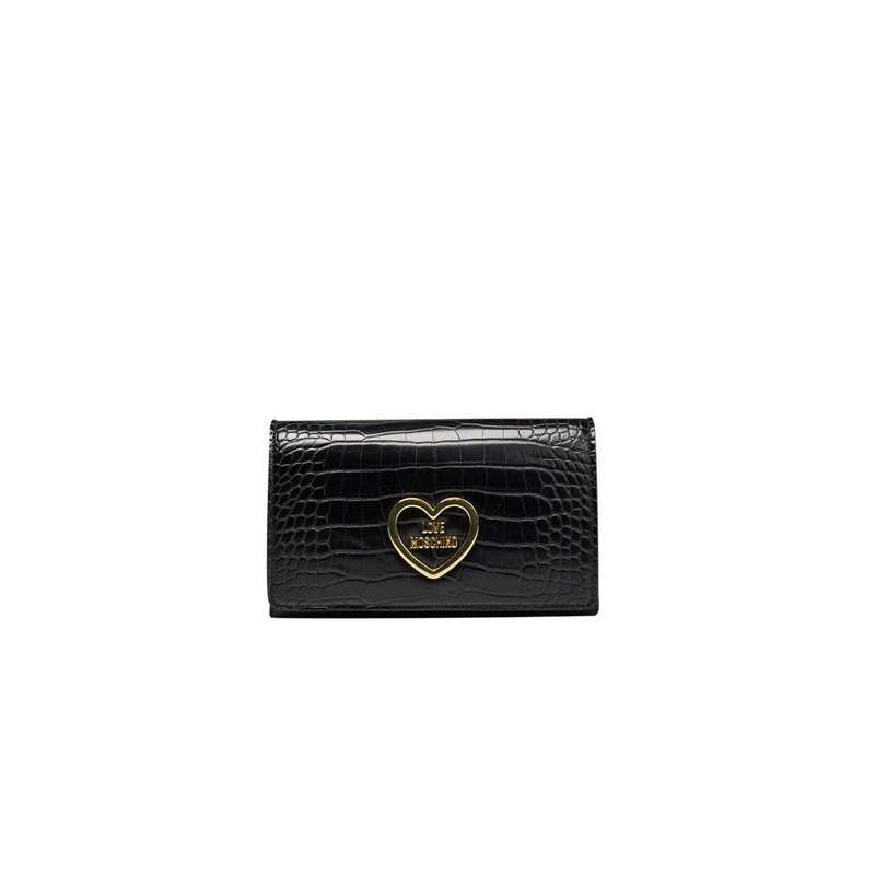 Black Polyethylene Crossbody Bag