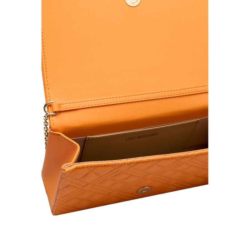 Orange Polyethylene Crossbody Bag