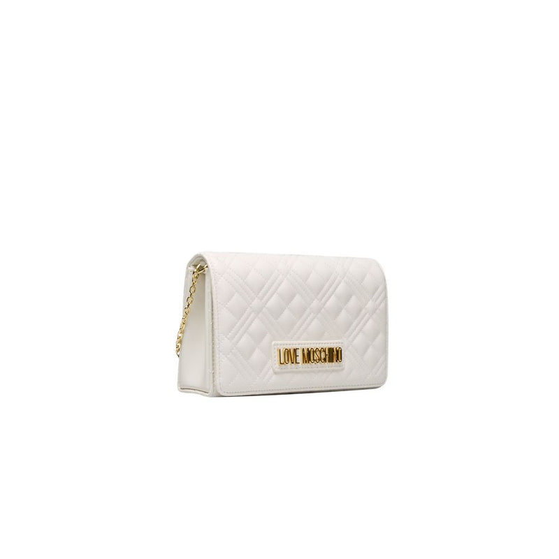 White Polyethylene Crossbody Bag