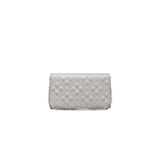 Silver Polyethylene Crossbody Bag