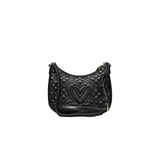 Black Polyethylene Crossbody Bag