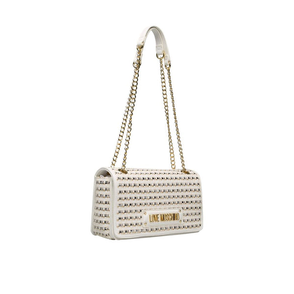 White Polyethylene Crossbody Bag