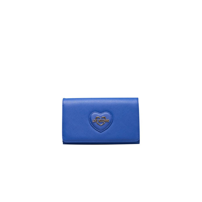 Blue Polyethylene Crossbody Bag