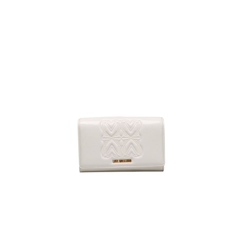 White Polyethylene Women Crossbody Bag