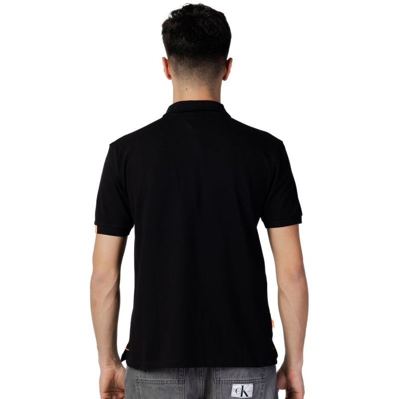 Black Cotton Polo Shirt