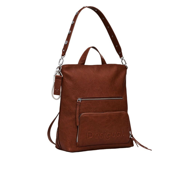 Brown Polyethylene Backpack