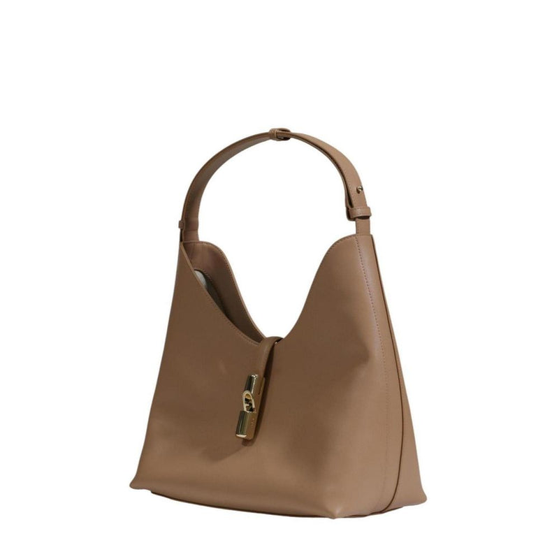 Beige Leather Handbag