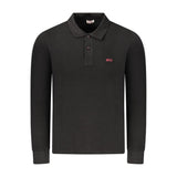 Black Cotton Polo Shirt