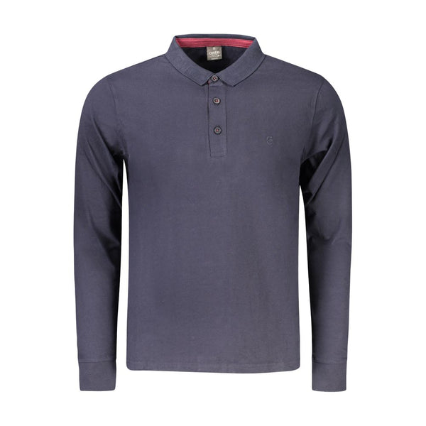 Blue Cotton Polo Shirt