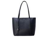 Black Synthetic Leather Handbag